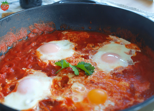 Huevos en salsa de tomate HortoGourmet
