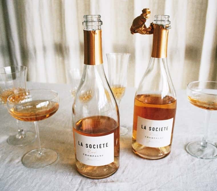 Champagne rosé La Société