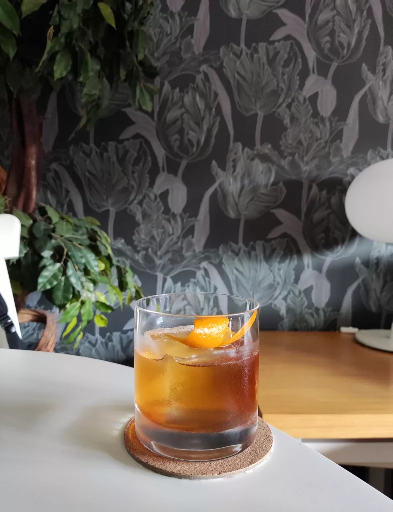 Rum Old Fashioned cocktail